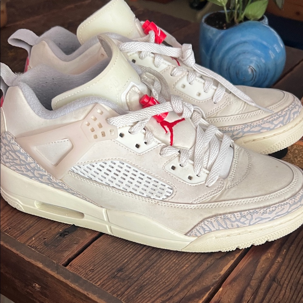 White and Red Sneakers